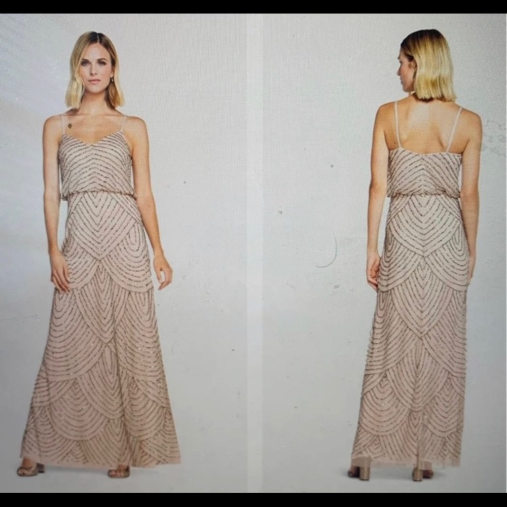 Adrianna Papell Beaded Evening Gown
